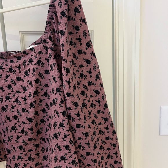 Madewell Women’s Cropped Top Purple Floral 100% Cotton Size XXL - Picture 5 of 12